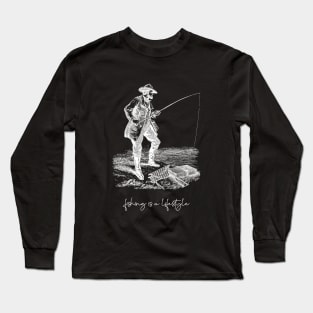 Fishing is a Lifestyle Vintage Long Sleeve T-Shirt